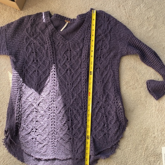 Free People purple cotton tunic sweater - Picture 8 of 10
